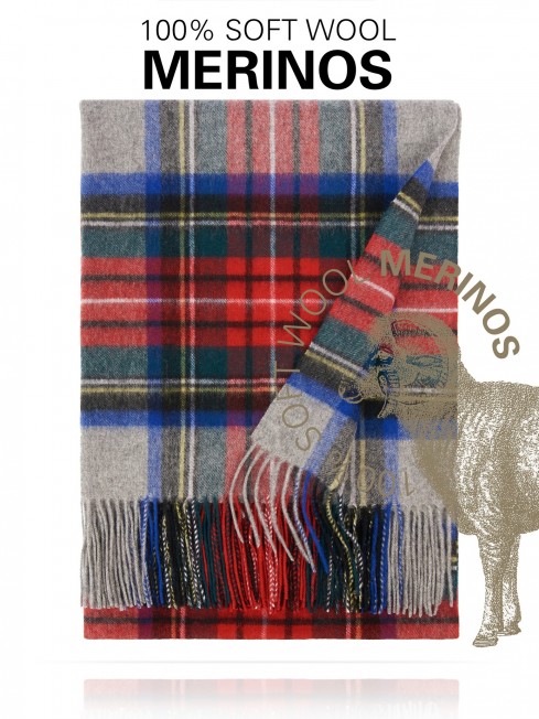 SHEGRA-KILT-NATIVE, длиный ПАЛАНТИН из мягчайшей шерсти MERINOS из пряжи средней тяжести, коллекционная линия CONFRONTATION (Собственный Взгляд) TQ.W220_CHECK/GRIS.ROUG